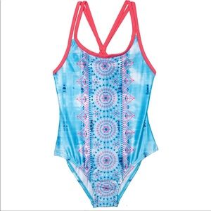 WallFlower Cross-Back One-Piece Swimsuit - UPF 50+